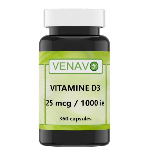 Vitamine D3 25 mcg / 1000 ie 360 capsules